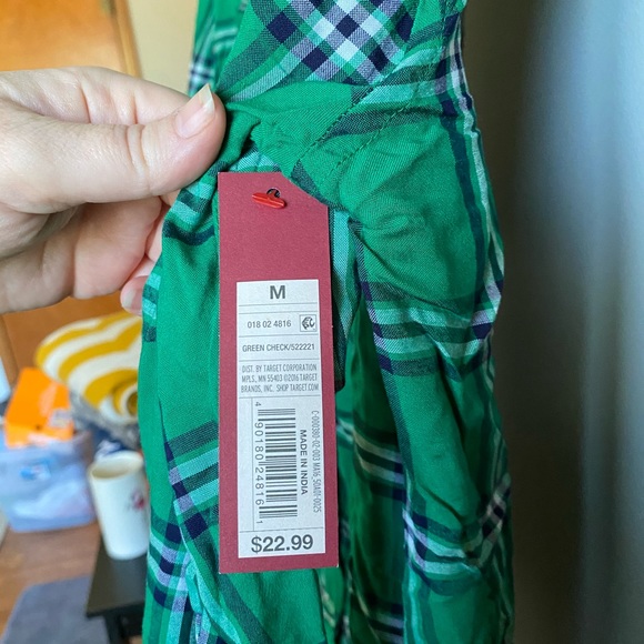 Green plaid tunic - Picture 3 of 3